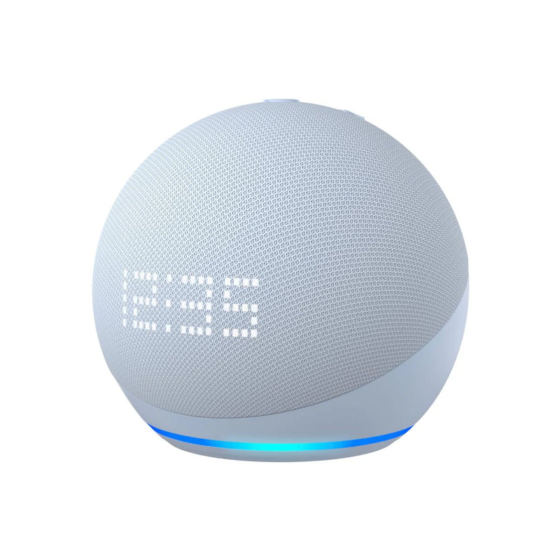 Amazon Echo Dot 5th Gen w/ Clock - Cloud Blue - مكبر صوت